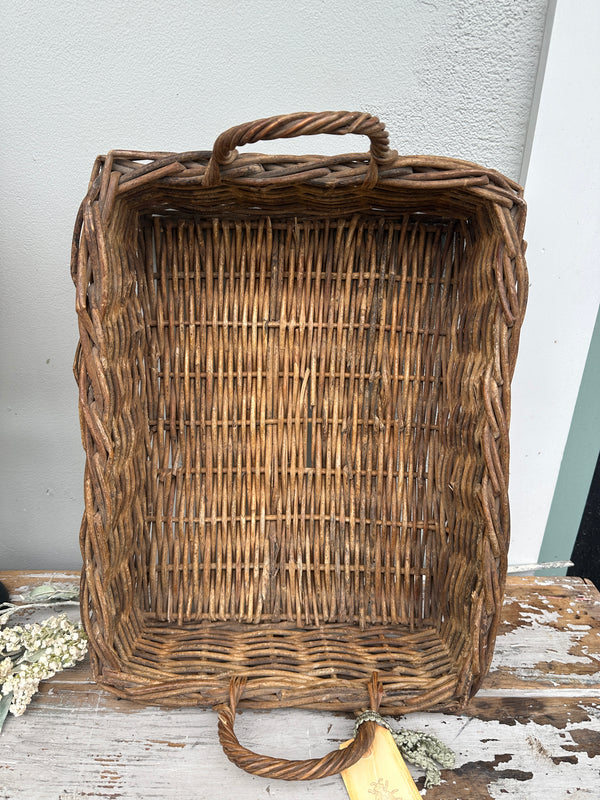kubu Rattan tray with handles