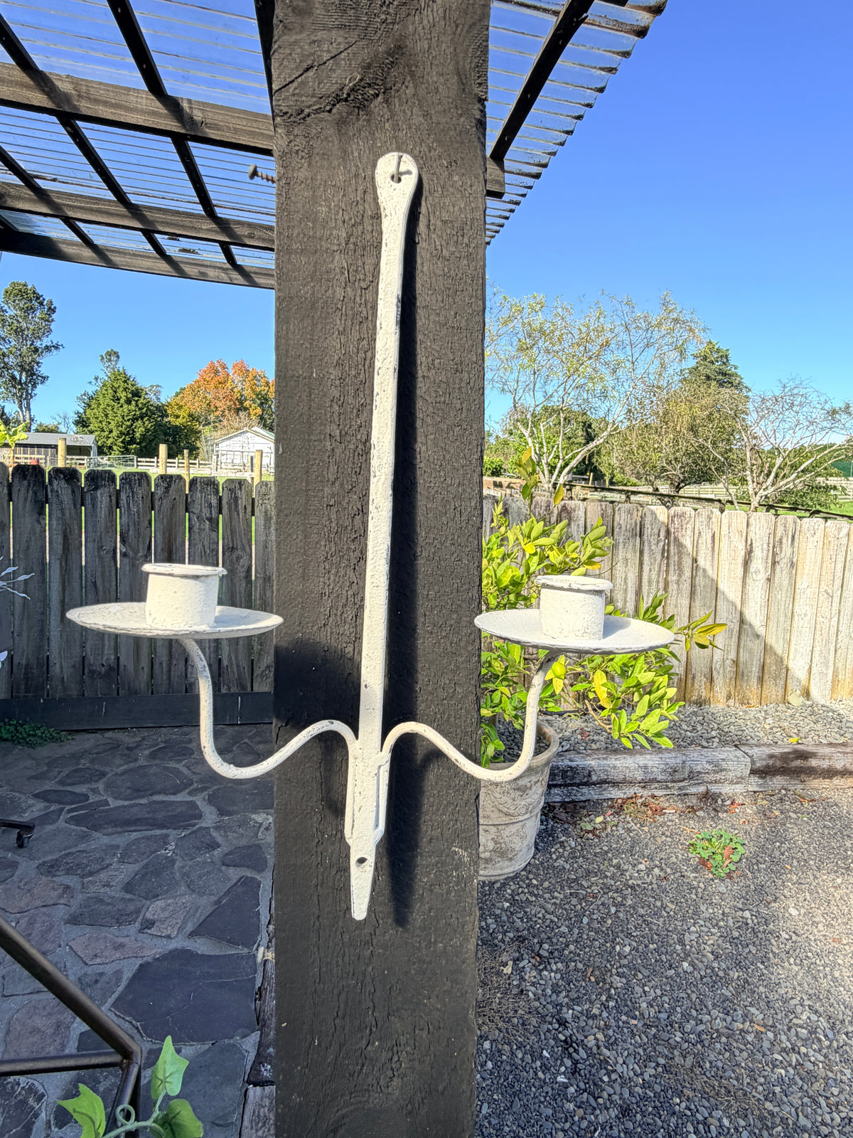 Antique White wall Sconce