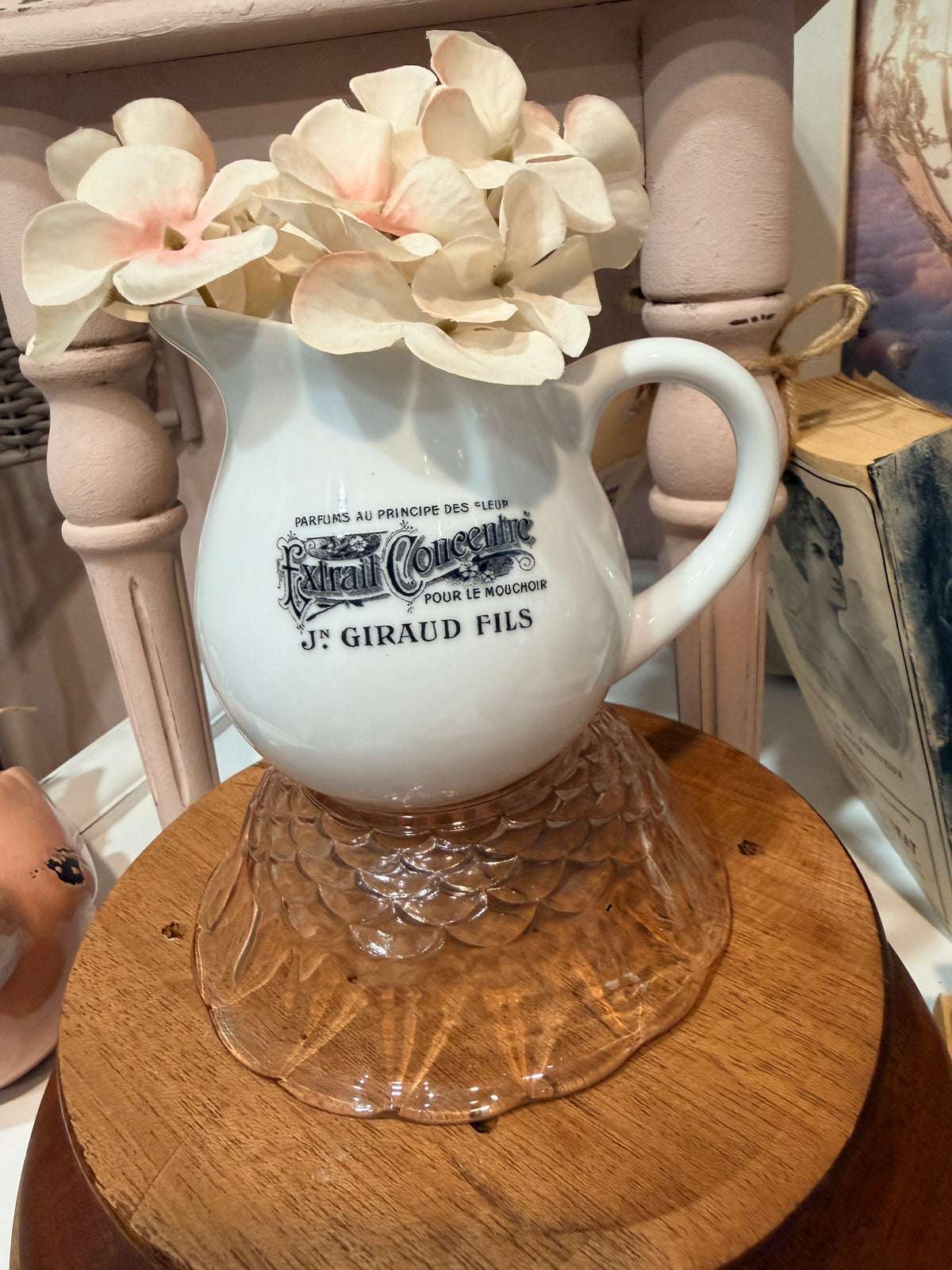 Black Label White China Jug small