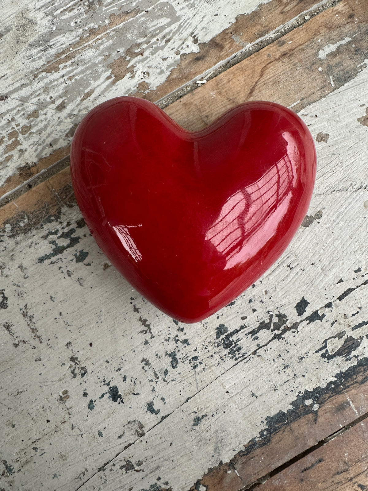 Red ceramic heart