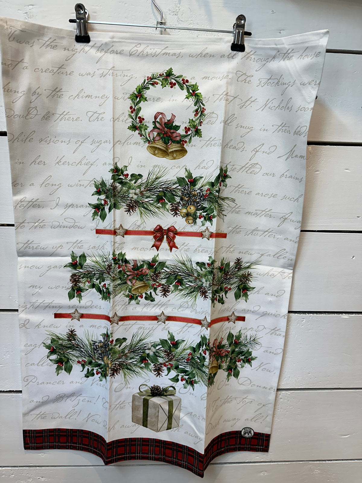 Tea towel Holiday Garland iI michel design works
