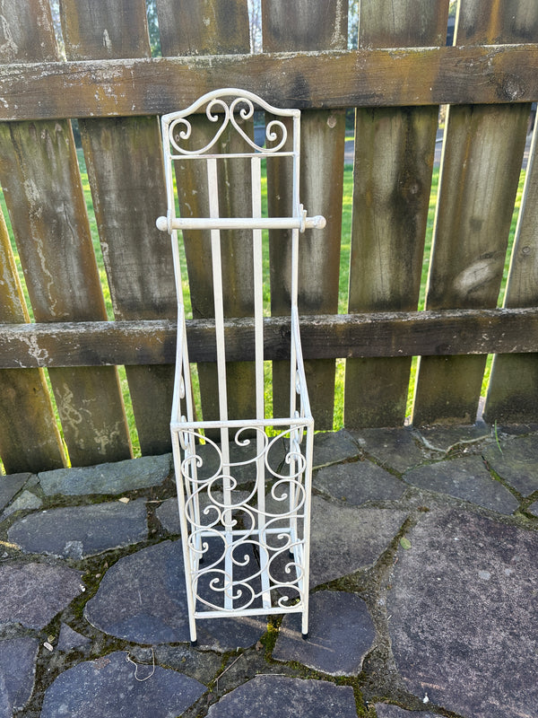 Cream Filigree Toilet Roll Holder Collect only