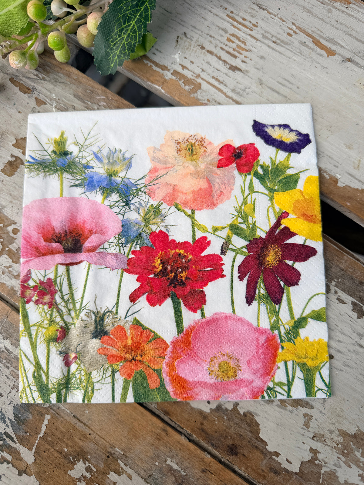 Wildflower Garden Napkin for Decoupage