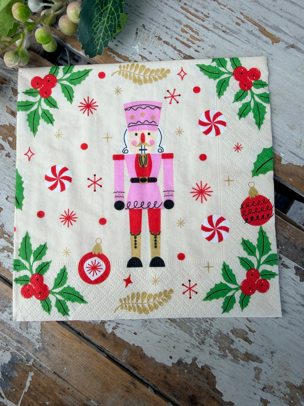 Pink Nutcracker Napkin for Decoupage