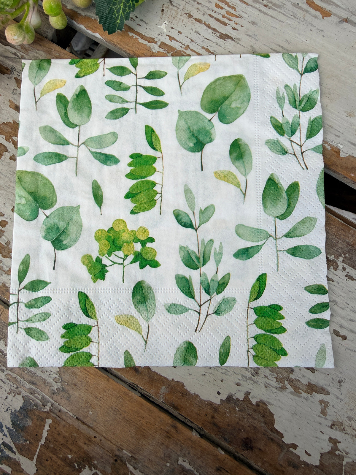 Fresh Leaves Napkin for Decoupage