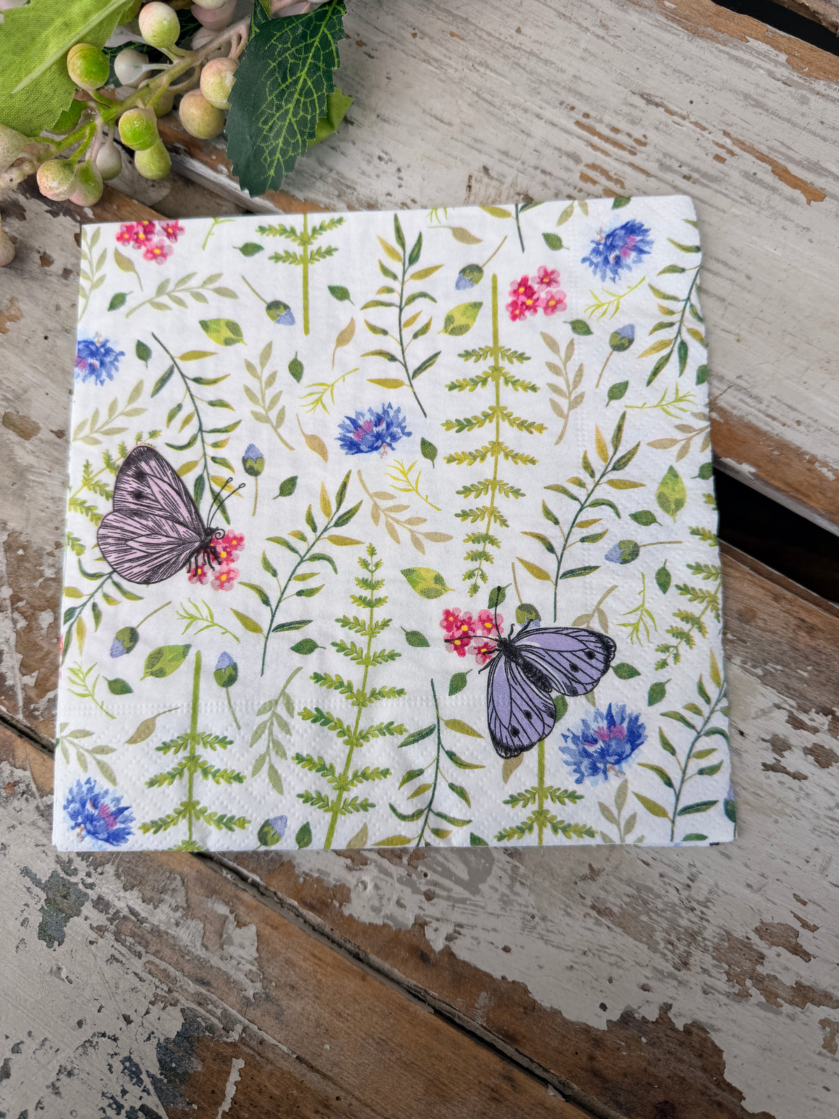 Nature Butterflies Napkin for Decoupage