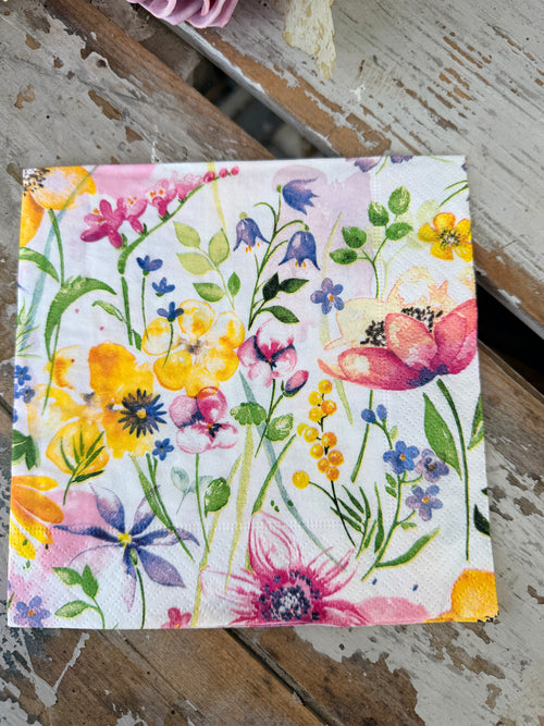 Flower Meadow Napkin for Decoupage