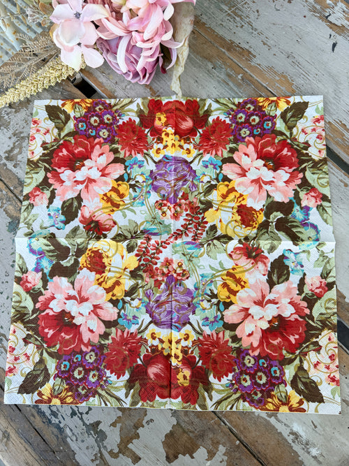Ornate Florals Napkin for Decoupage