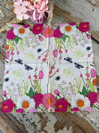 Spring Bee Moment Napkin for Decoupage