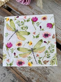 Dragonfly Field Napkin for Decoupage