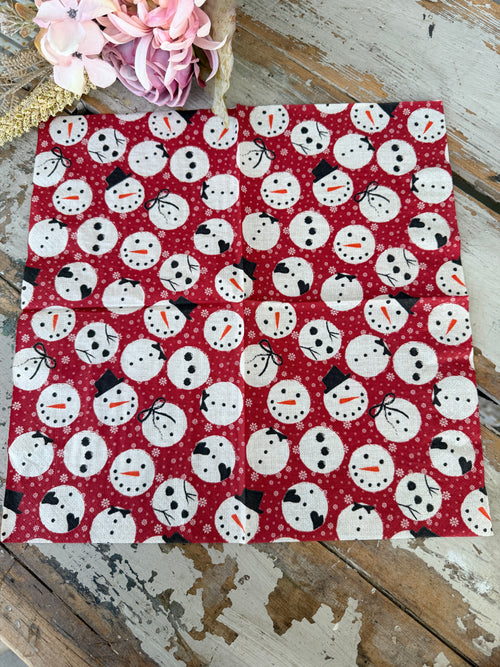Jolly Snowman Napkin for Decoupage christmas