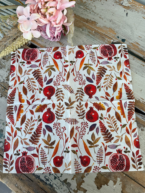 Pomegranate Napkin for Decoupage