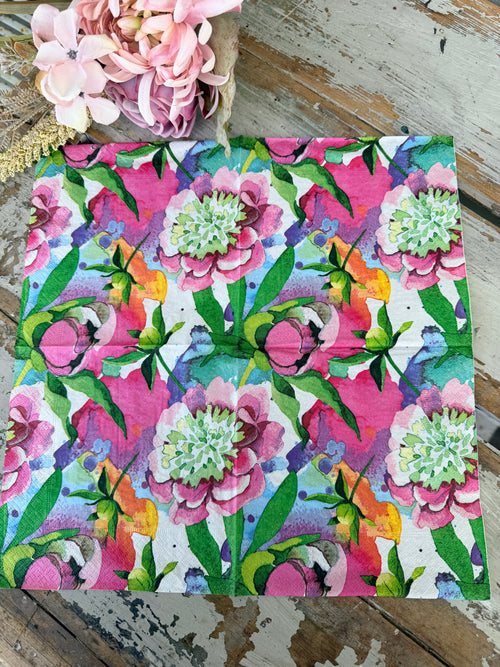 Pink Summer Napkin for Decoupage
