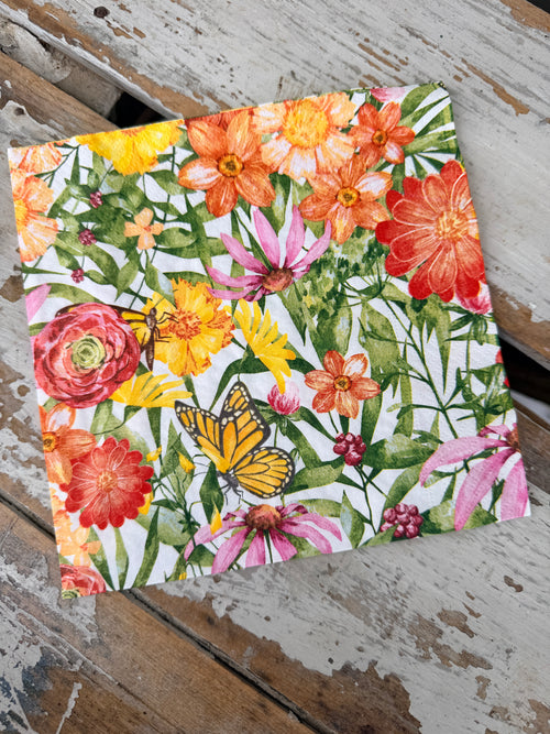 Sunlit Blooms Napkin for Decoupage