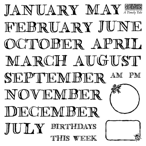 A Timely Tale IOD Mini Stamp 4 sheets