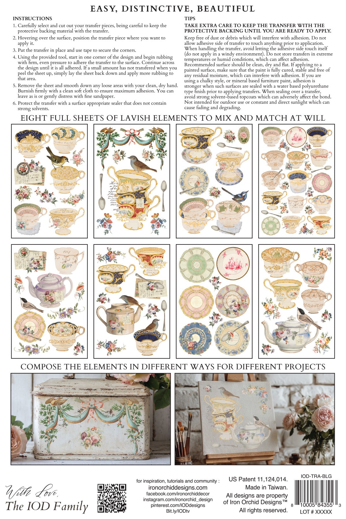 The Belgravia IOD Transfer small 8 sheets