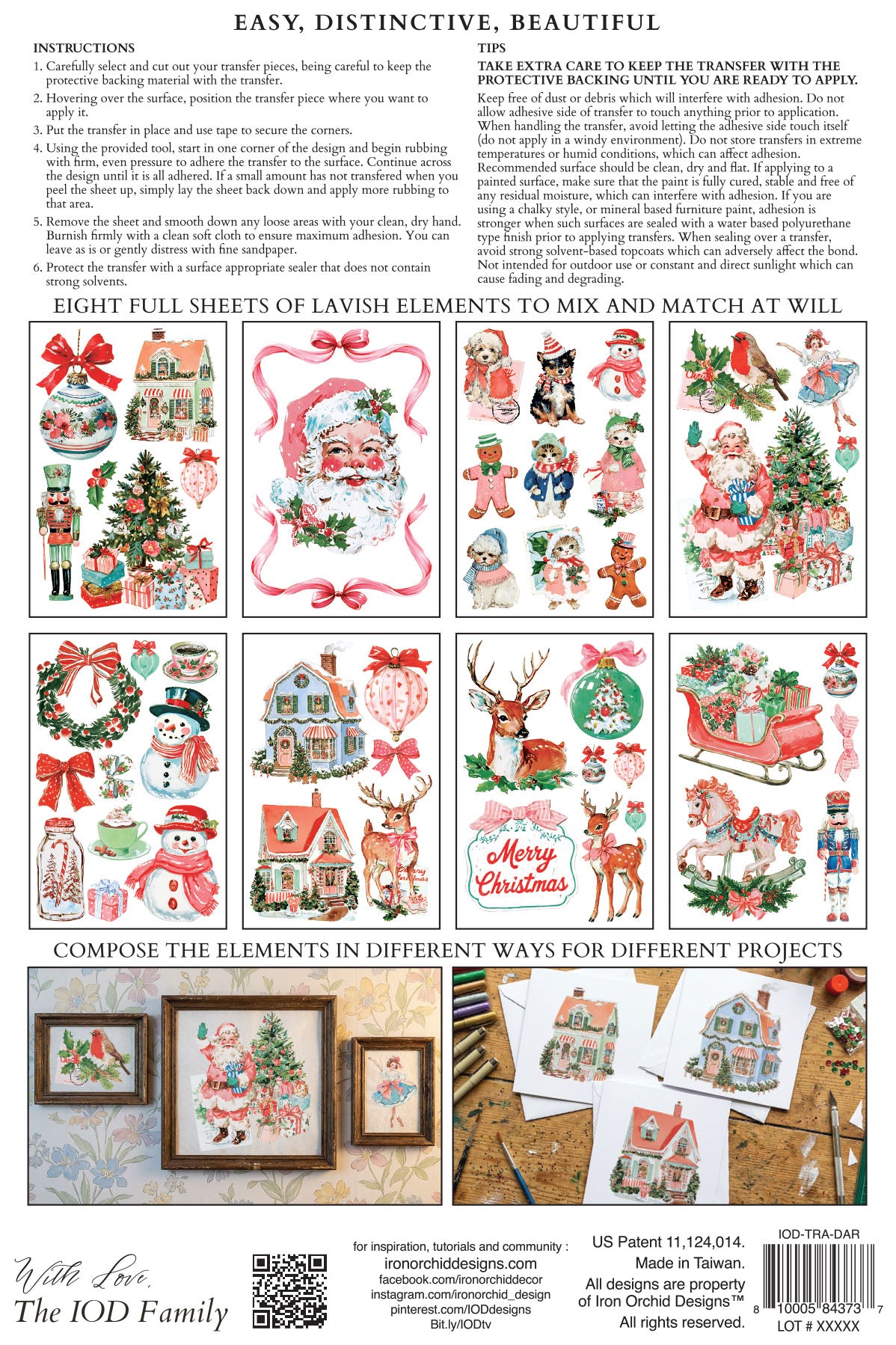 Darling Holiday IOD Transfer small 8 sheets