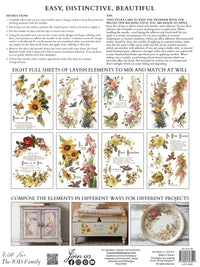 Flowers by the Poets IOD Transfer 8 sheets
