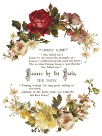 Flowers by the Poets IOD Transfer 8 sheets