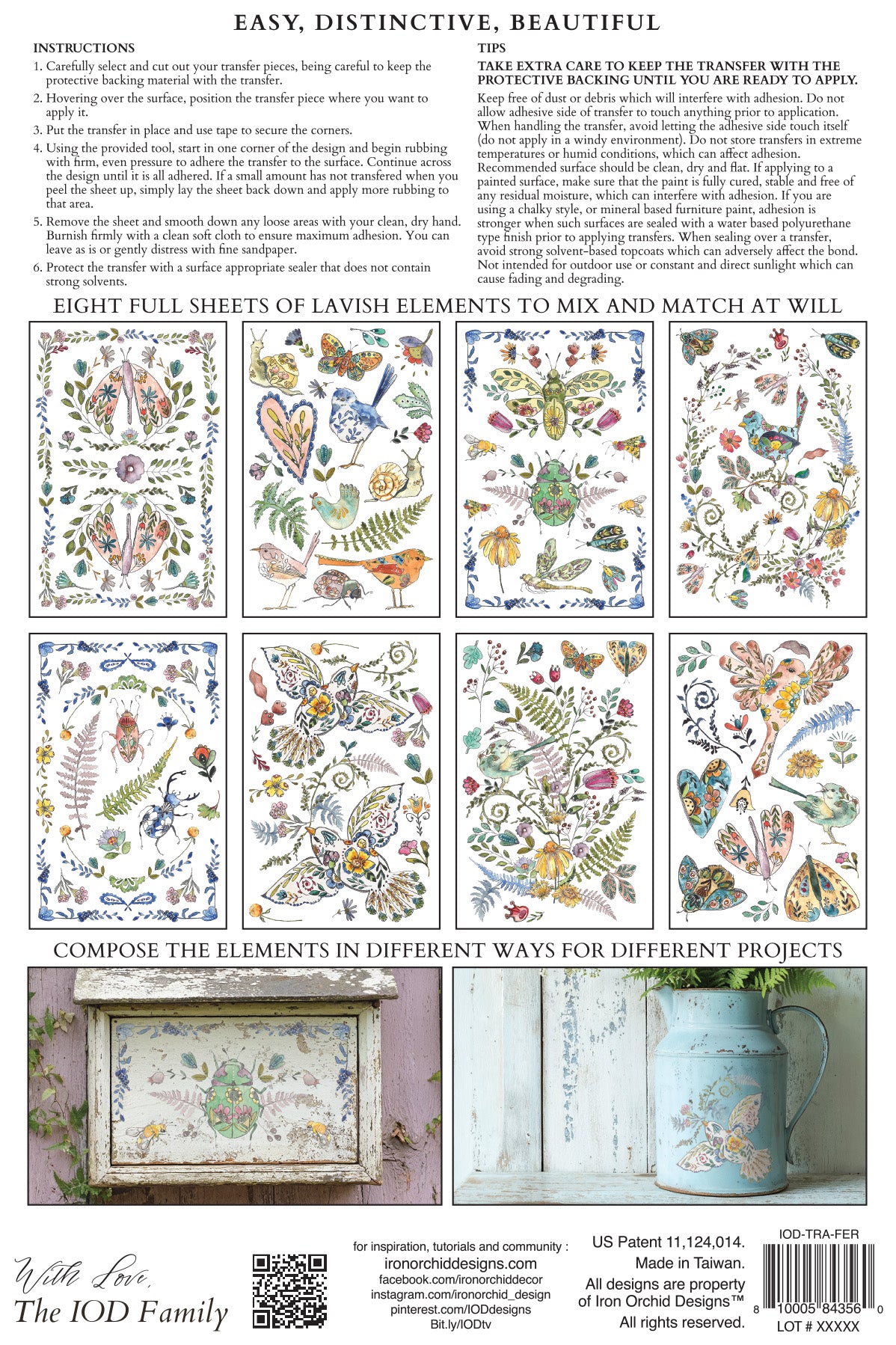 Fern Fables IOD Transfer small 8 sheets