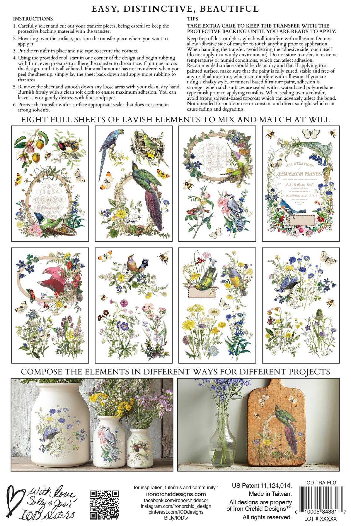 Flora Greca IOD Transfer small 8 sheets