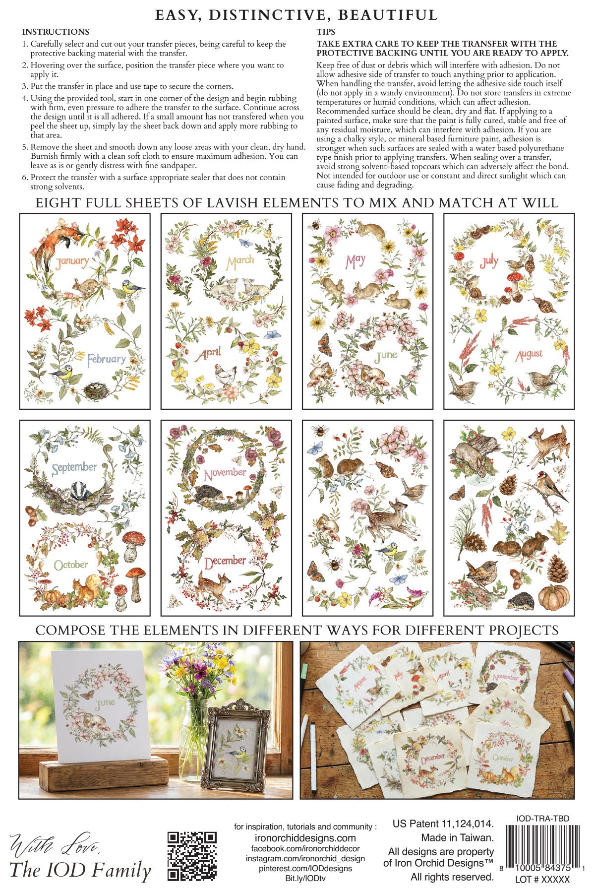 The Bramblewood Diaries IOD Transfer small 8 sheets