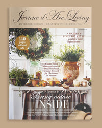 Magazine cover of 'Jeanne d'Arc Living' with a Christmas-themed interior design spread.