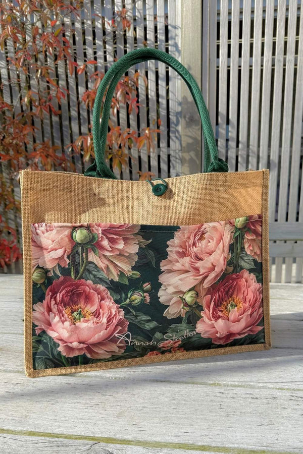 Whispering Petals Jute Bag  Annah Stretton