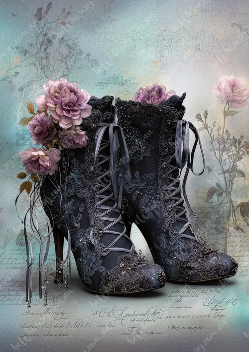 Laces Mulberry Decoupage Paper romantic steampunk