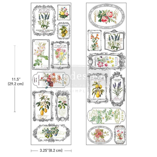 Luxe Transfer Fleur De Frame 2 sheets