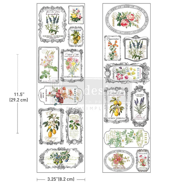 Luxe Transfer Fleur De Frame 2 sheets
