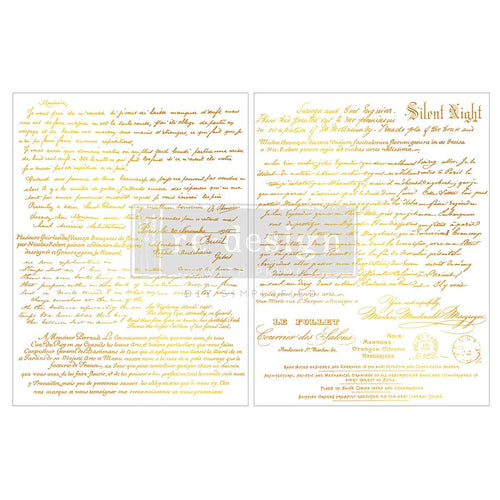 Redesign GOLD transfer Middy Gilded Noel Script KACHA
