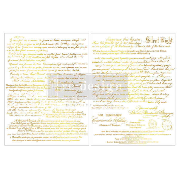 Redesign GOLD transfer Middy Gilded Noel Script KACHA