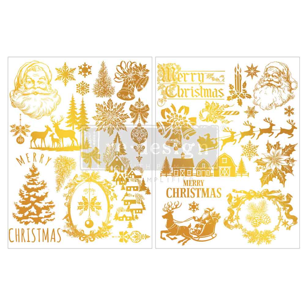 Redesign with Prima Christmas GOLD transfer Middy Holiday Heirloom Foil KACHA