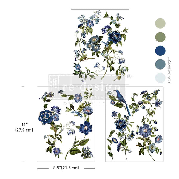 Redesign with Prima transfer middy Blue Nest Blooms