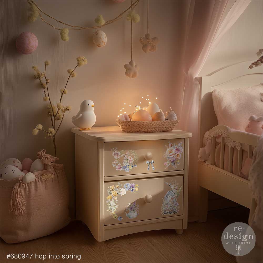 Redesign with Prima transfer middy Hop into Spring bunny