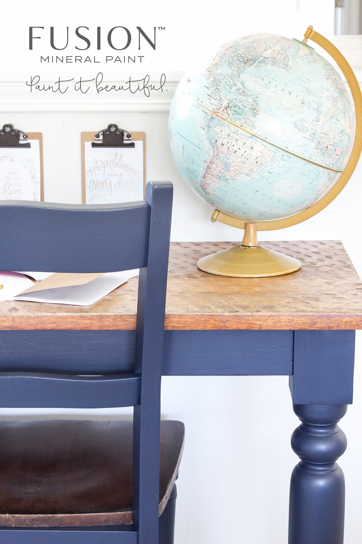 Midnight Blue Fusion Mineral Paint furniture paint