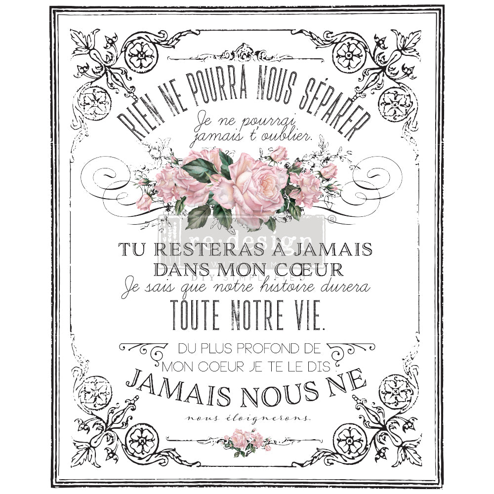 Redesign transfer Large My Heart typography and floral