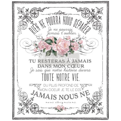 Redesign transfer Large My Heart typography and floral