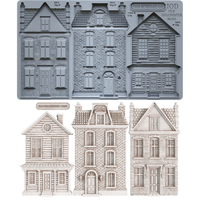 A set of miniature Victorian-style house molds Old Colchester Road IOD Mould