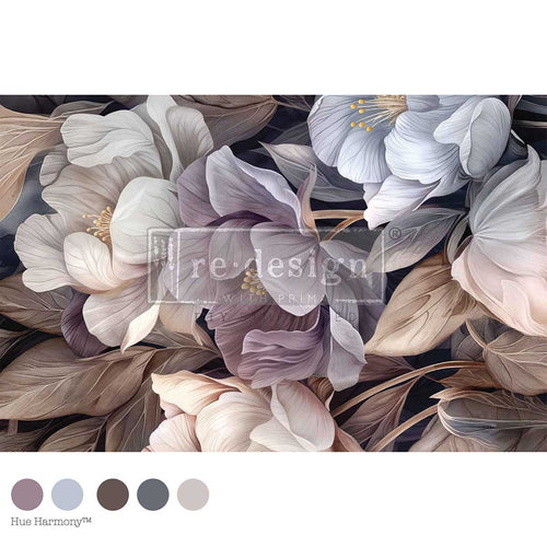 Petals in Prose Mulberry Tissue Decoupage Paper 1 sheet