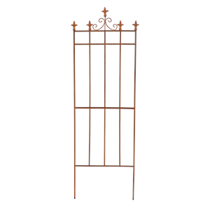 Decorative metal trellis on a white background