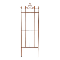 Decorative metal trellis on a white background