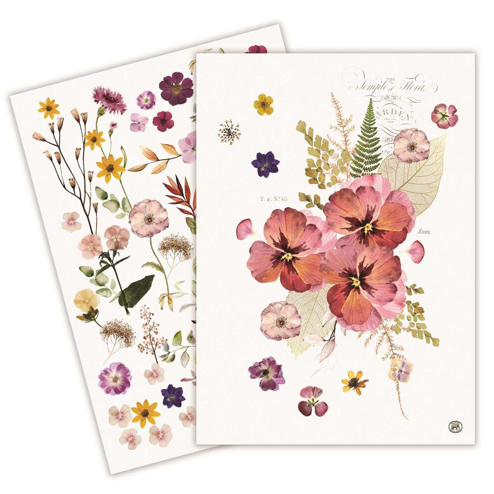 Tea towel Pressed Flower Stems Michel design works