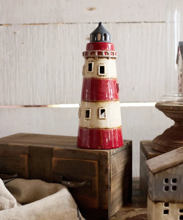 French Country Alsace Tea Light Saint Malo Lighthouse