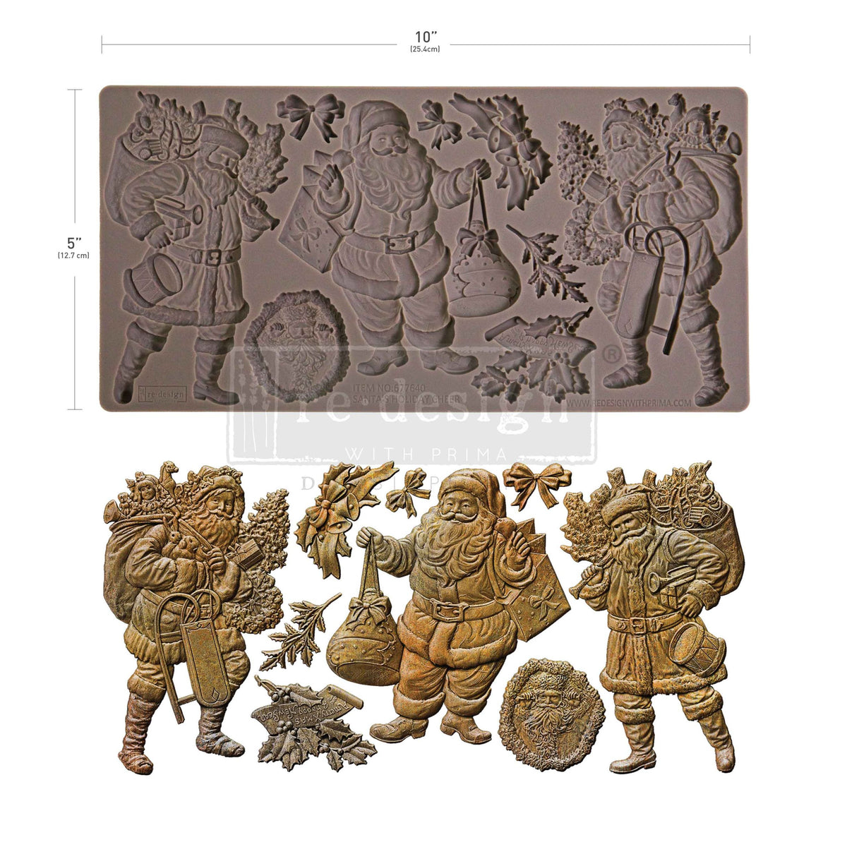 Santa's Holiday Cheer Mould by Redesign with Prima