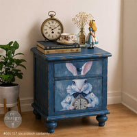 Six O’Clock Certainty  A3 Fiber Decoupage Paper alice wonderland