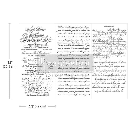 Redesign with Prima transfer small Vintage Script Mastery