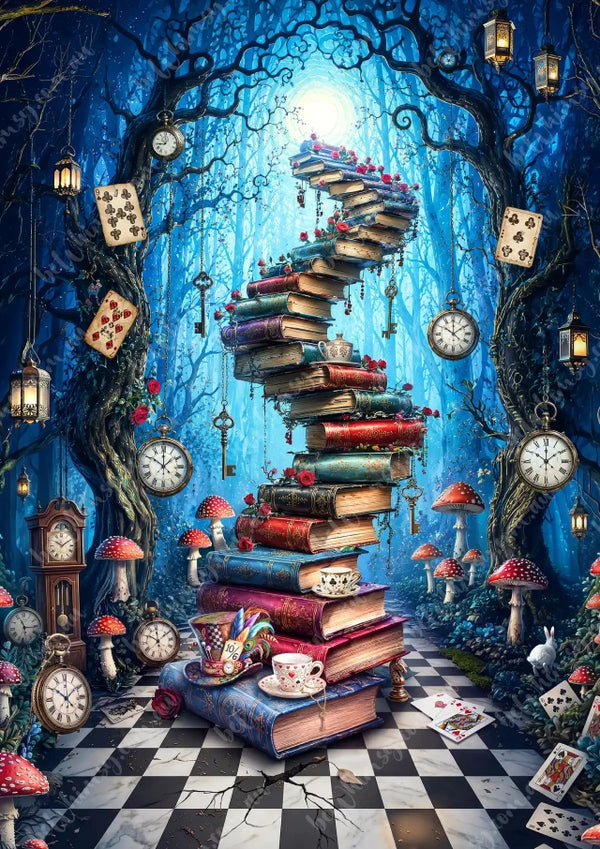 The Endless Chapter Mulberry Decoupage Paper alice wonderland