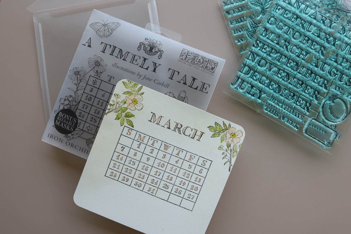 A Timely Tale IOD Mini Stamp 4 sheets